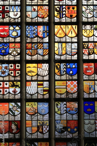 Wallpaper Mural Amsterdam Oude Kerk Church Colorful Stained Glass Window Close Up, Netherlands Torontodigital.ca