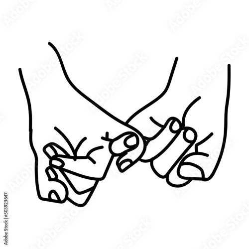 hands together to promise sign