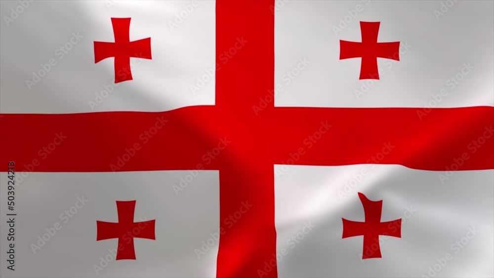 Georgia Waving Flag 4K Moving Wallpaper Background Georgia Waving Flag 4K Moving Wallpaper Background