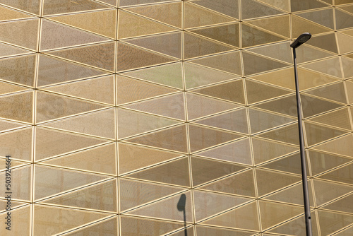Photography Gold reflections on a modern building, Dublin, Ireland