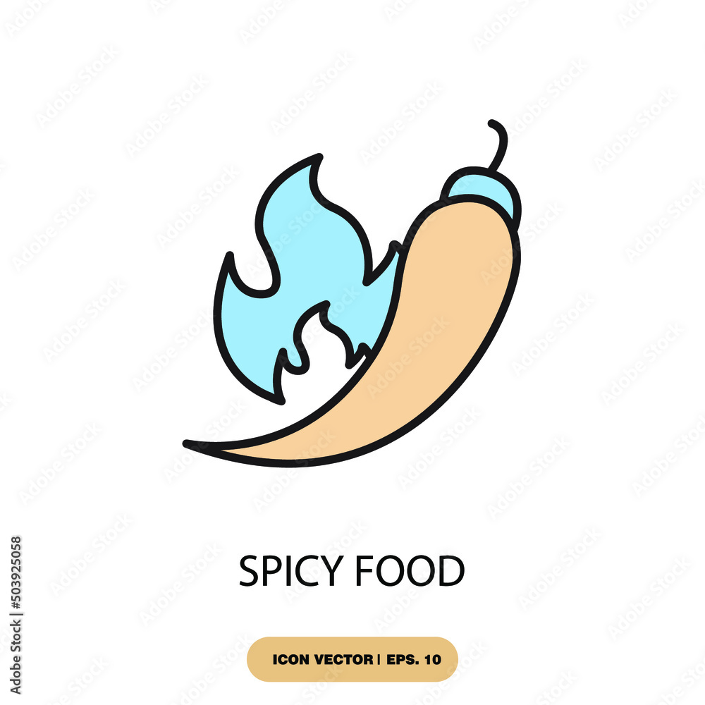 spicy food icons symbol vector elements for infographic web spicy food icons symbol vector elements for infographic web