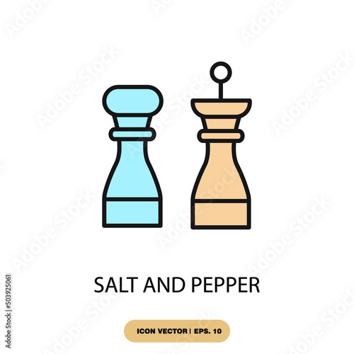 salt and pepper icons  symbol vector elements for infographic web