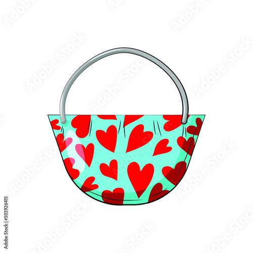 Beach bag, summer accessory. Vector illustration on a white background.