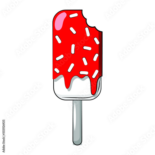 Popsicle ice cream. Vector illustration on a white background.