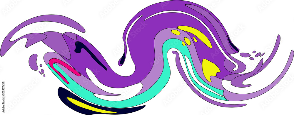 Obraz premium Color Liquid Wave flow element. Abstract colorful shape.