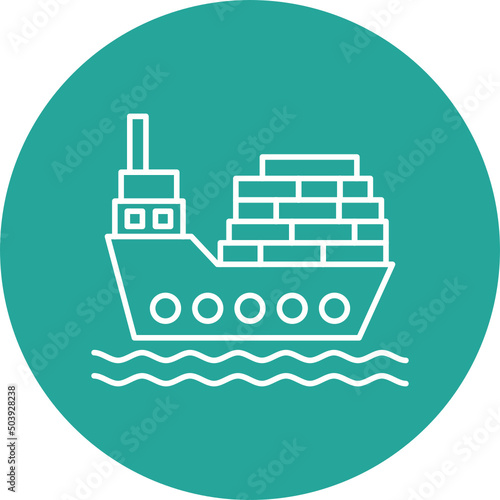 Cargo Ship Icon Design