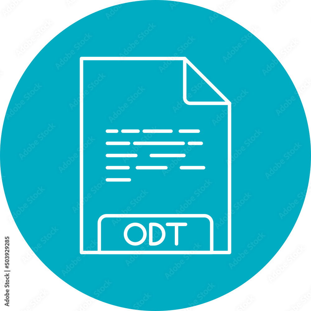 ODT File Format Icon Design ODT File Format Icon Design