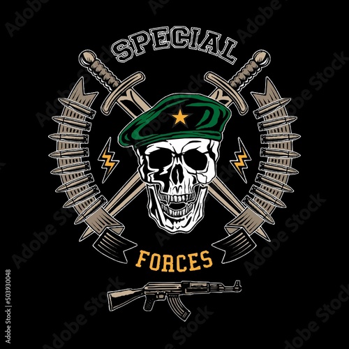 skull typography t shirt design 