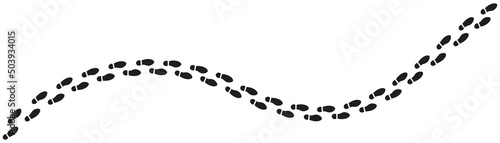 Step footprints paths. footstep prints and shoe steps . shoe tread footprints vector illustration isolated on white background.