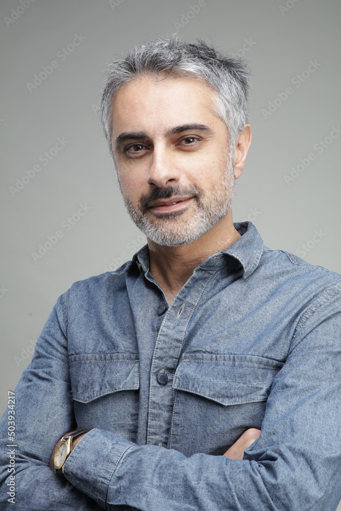 Obraz premium Portrait of smiling mature man