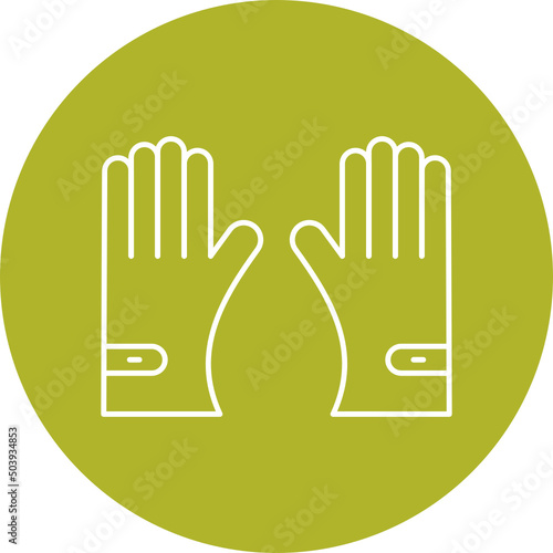 Fireproof Gloves Icon Design