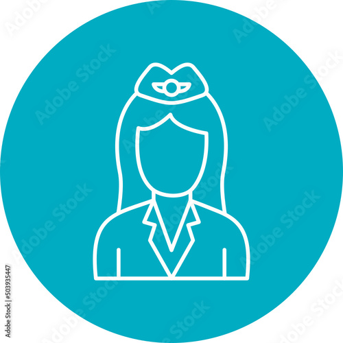 Flight Attendant Icon Design
