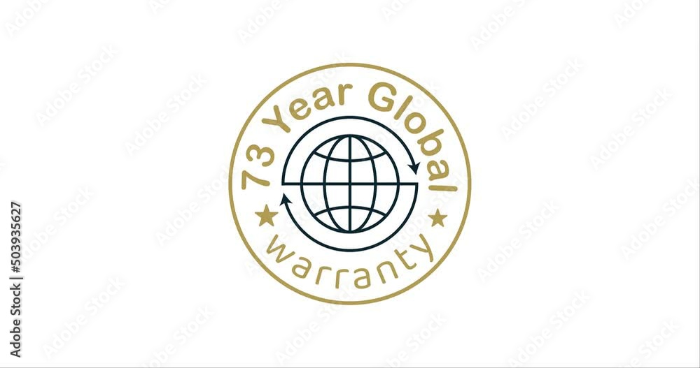 73 year global warranty modern animation design 73 year global warranty modern animation design