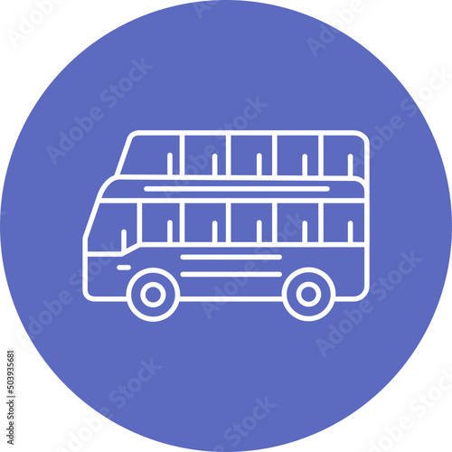Double Decker Bus Icon Design