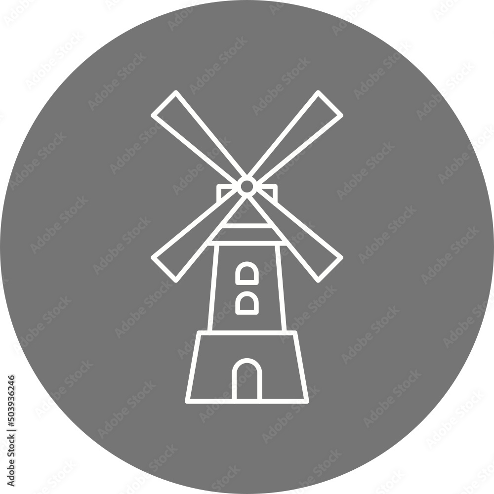 Wind Mill Icon Design