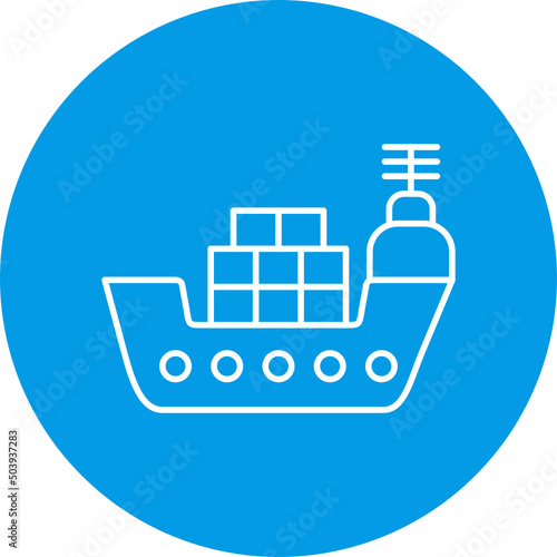 Cargo Ship Icon Design