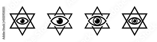Fotografering Illuminati set icon symbols