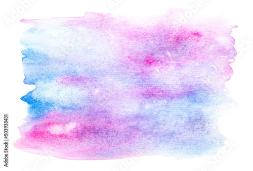 Abstract pink and blue watercolor paper textured illustration for grunge templates design, vintage card.