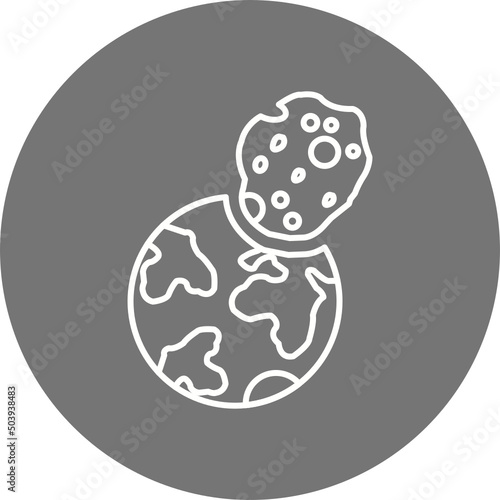 Planet Collision Icon Design