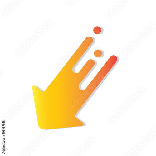 vector illustration of a trendy design far arrow.