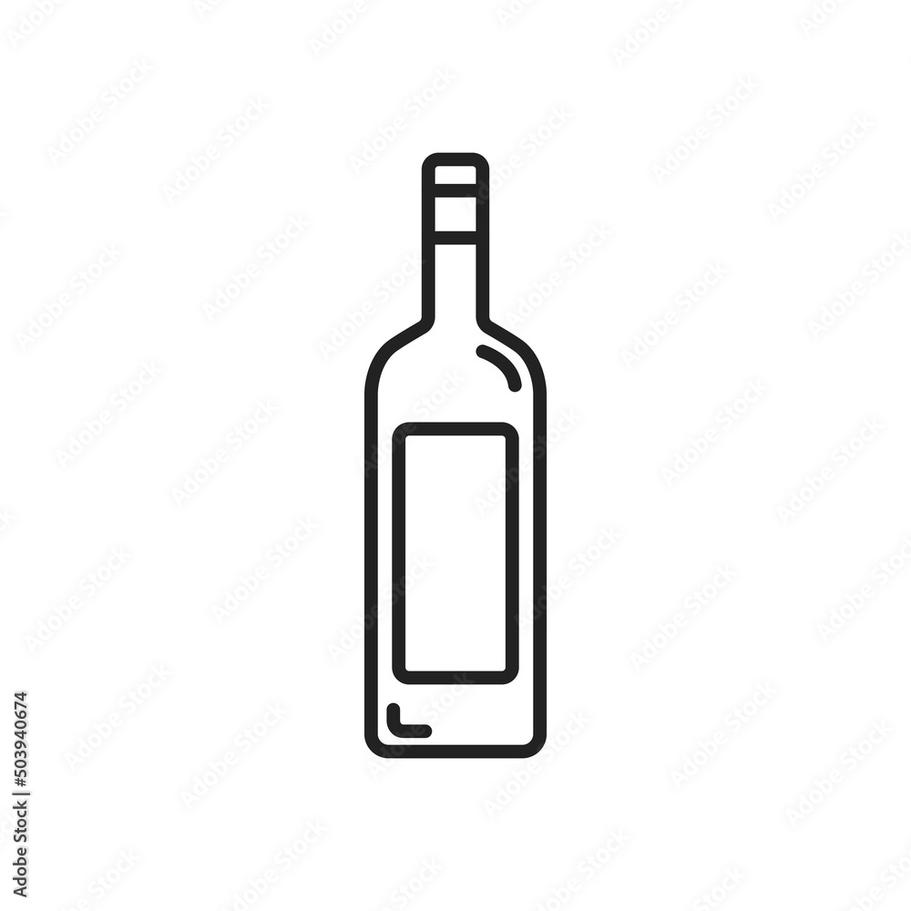 A bottle of wine icon. High quality black vector illustration.. A bottle of wine icon. High quality black vector illustration..