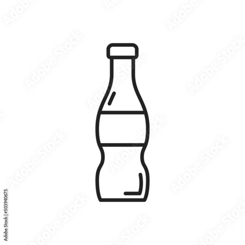 Bottle of sweet gas water icon. High quality black vector illustration.