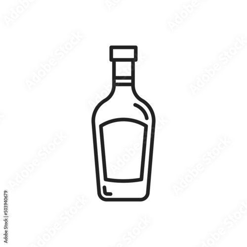 Bottle of cider icon. High quality black vector illustration..
