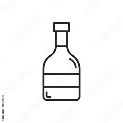 A bottle of schnapps icon. High quality black vector illustration..