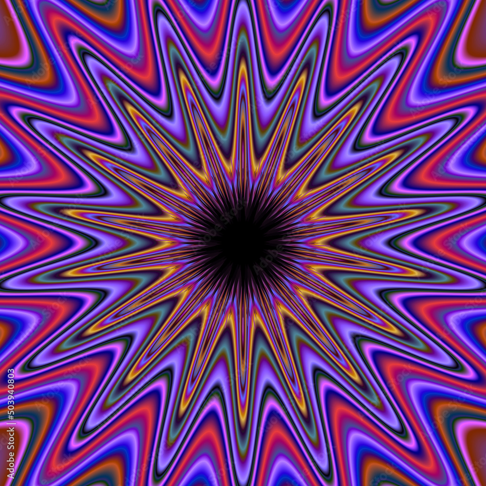 Cheerful bright optical illusion.3d. Cheerful bright optical illusion.3d.