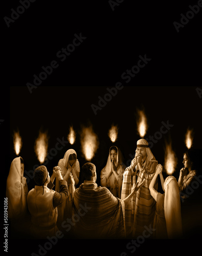 Obraz na plátne Prayer for the day of Pentecost. Baptism with the Holy Spirit