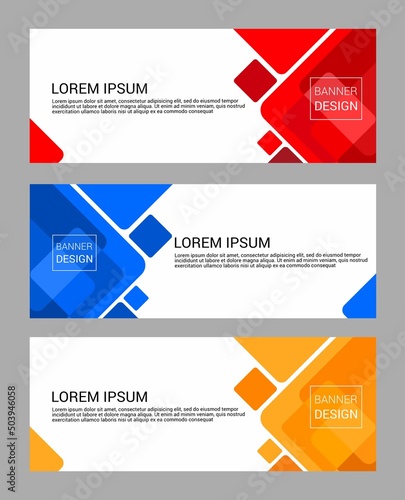 Abstract geometric banner design. Vector background with geometric shape. Banner template for web or social media