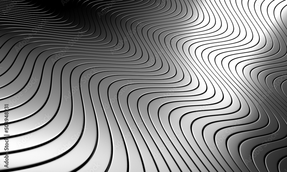 Metallic abstract wavy stripes background Metallic abstract wavy stripes background