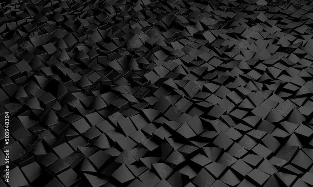 Fototapeta premium Abstract Dark Cubes Futuristic Design Background