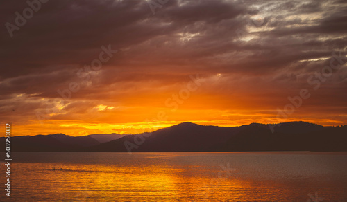 sunset over the lake © henrik