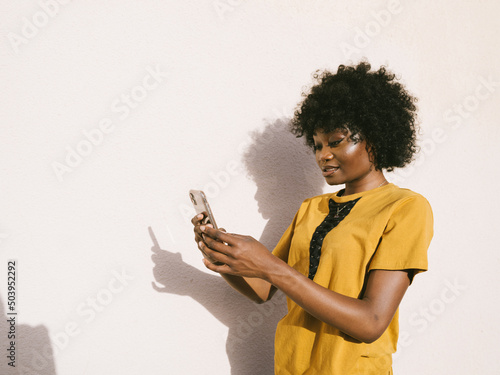 Young woman using smartphone