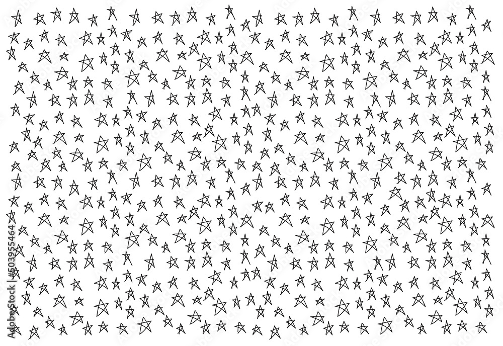 Hand drawn stars , line drawing style, isolated on white background, Vector illustration. Hand drawn stars , line drawing style, isolated on white background, Vector illustration.