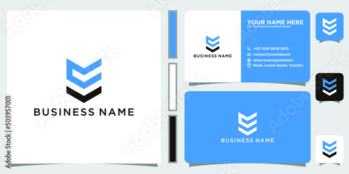 emplate logo letter VC monogram with sheild