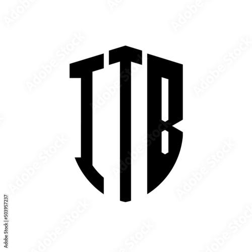 ITB letter logo design. ITB modern letter logo with black background. ITB creative  letter logo. simple and modern letter logo. vector logo modern alphabet font overlap style. Initial letters ITB  photo