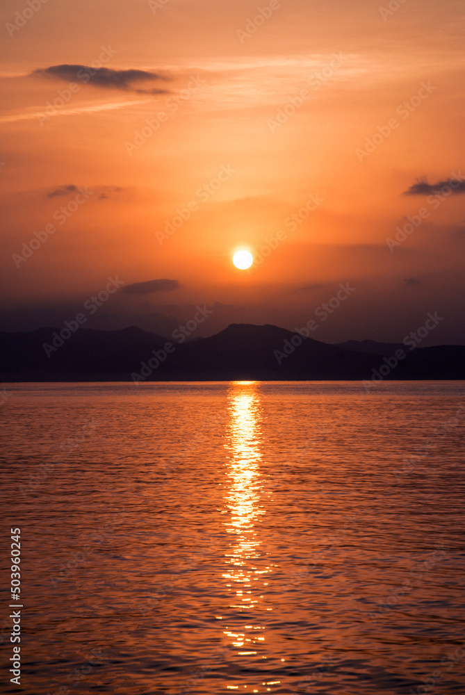 sunset at the sea sunset at the sea