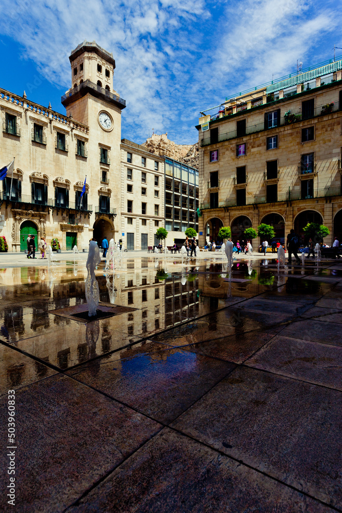Naklejka premium The Town Hall of Alicante, Spain. 