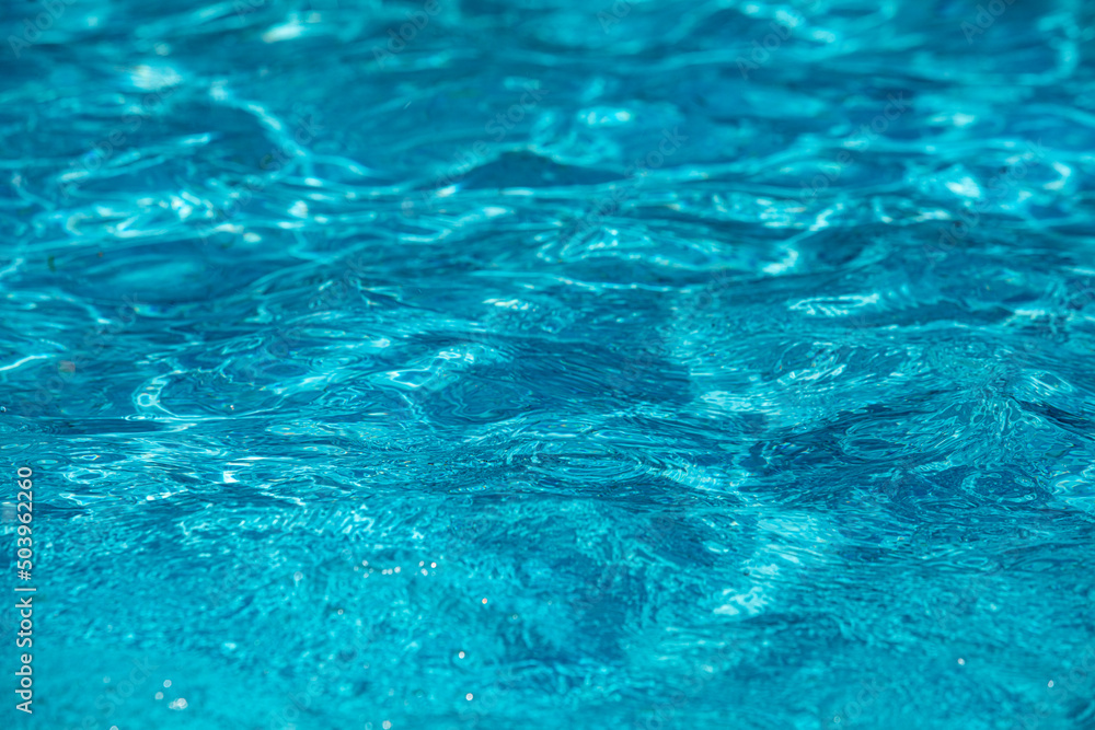 Closeup of water in pool