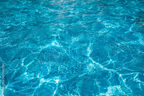 Closeup of water in pool