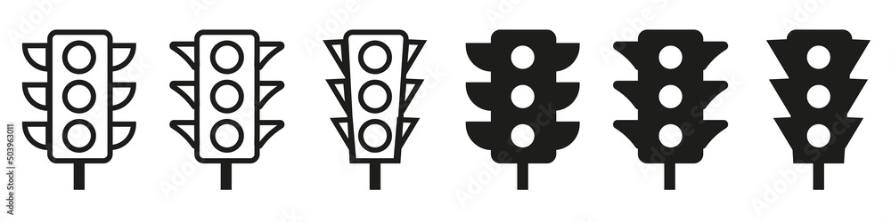  Traffic light icon symbol icon set. logo vector illustration eps10