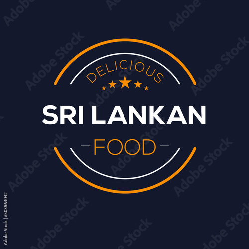 Creative (Sri Lankan food) logo, sticker, badge, label, vector illustration.