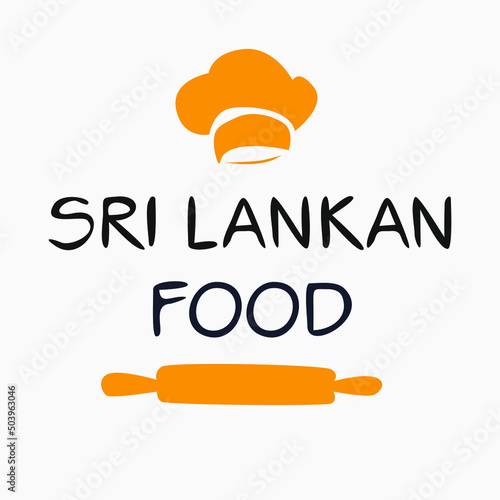 Creative (Sri Lankan food) logo, sticker, badge, label, vector illustration.