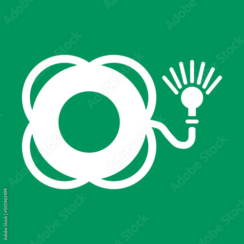 ISO 7010 E042 Lifebuoy with light