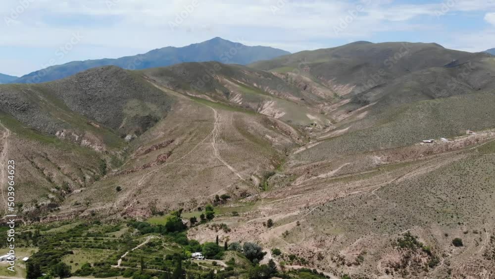 Drone Aerial View Of Mountain Ranges In The Andes, Argentina Drone Aerial View Of Mountain Ranges In The Andes, Argentina