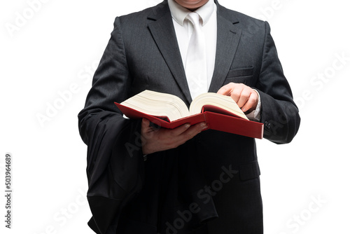 german lawyer with a robe and a book photo