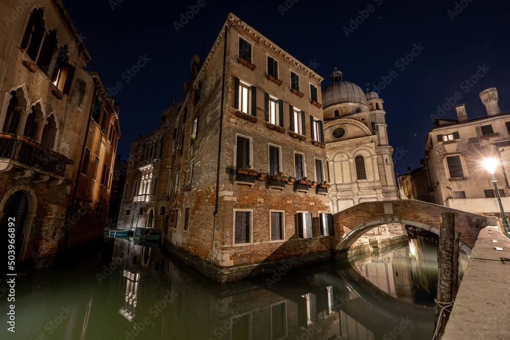 Church of Santa Maria dei Miracoli, Venice at night