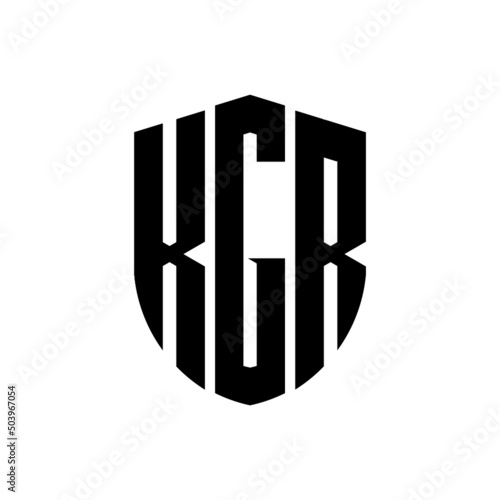 KGR letter logo design. KGR modern letter logo with black background. KGR creative  letter logo. simple and modern letter logo. vector logo modern alphabet font overlap style. Initial letters KGR   photo